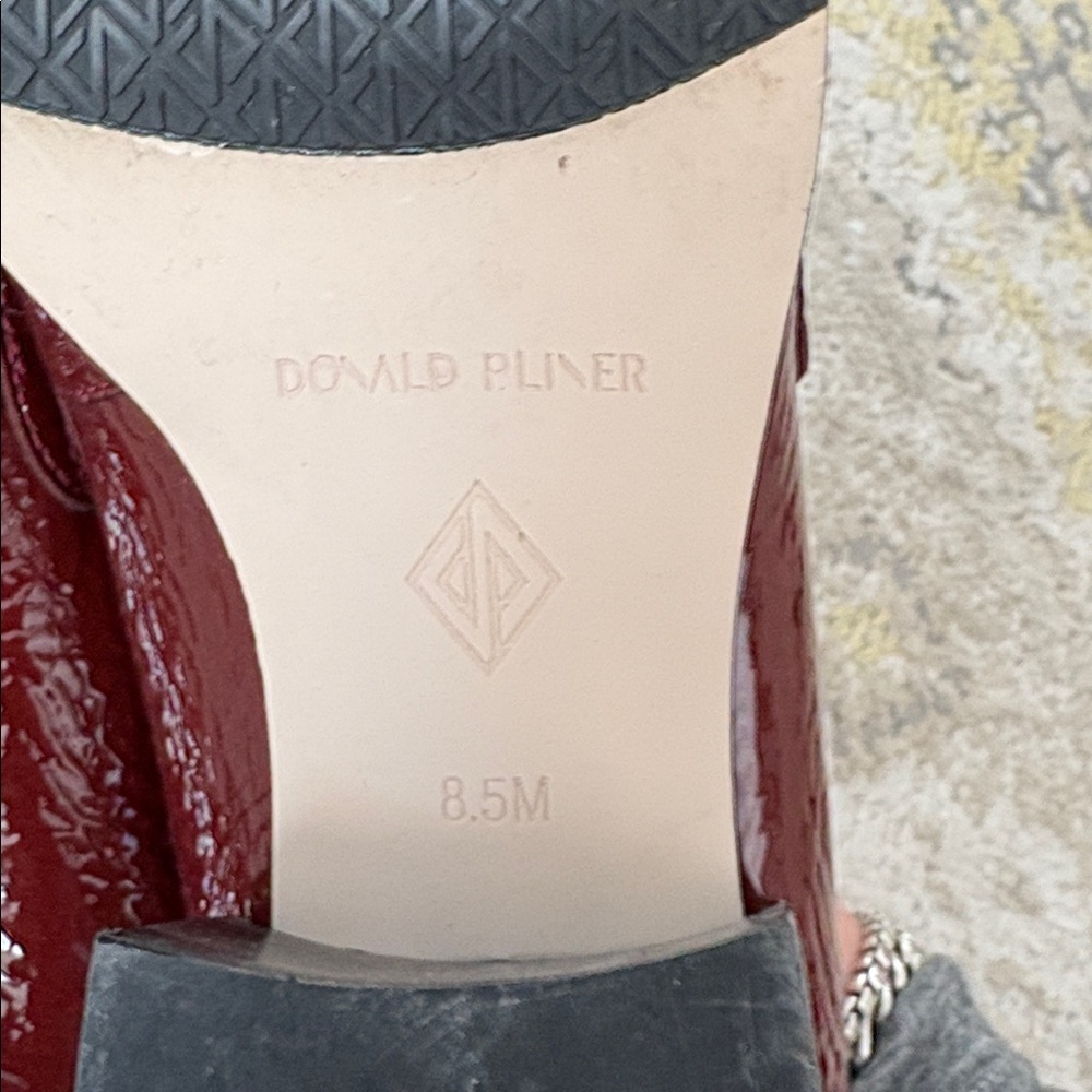 Donald Pliner Avici Patent Leather Heeled Loafer - Picture 8 of 11